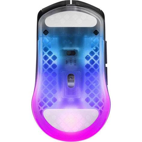 Гейминг мишка SteelSeries - Aerox 3 WL Gen 2, оптична, безжична, Shadow